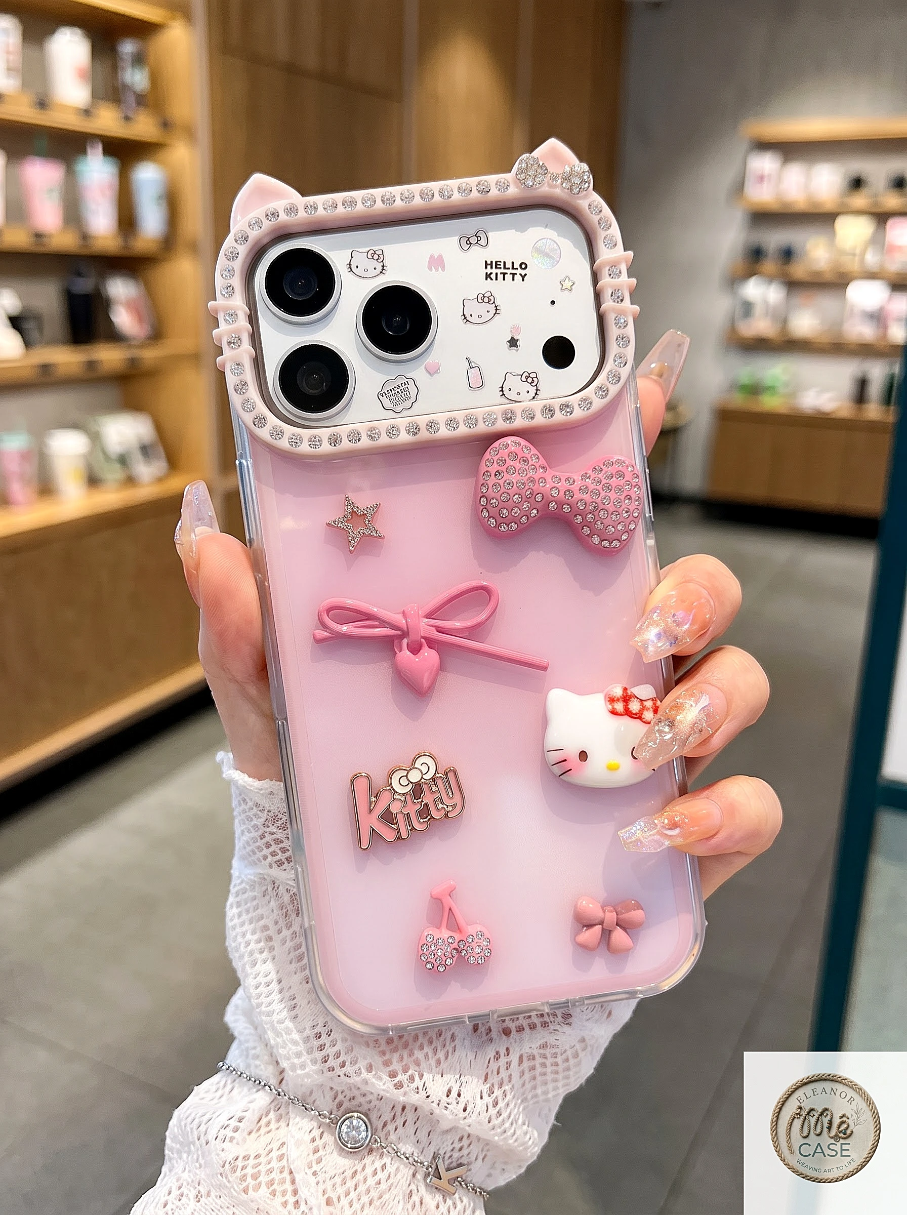 MÃ 70. Ốp Lưng iPhone Cute Candy Kitty - Cầm Là Thích - Dùng Là Phê