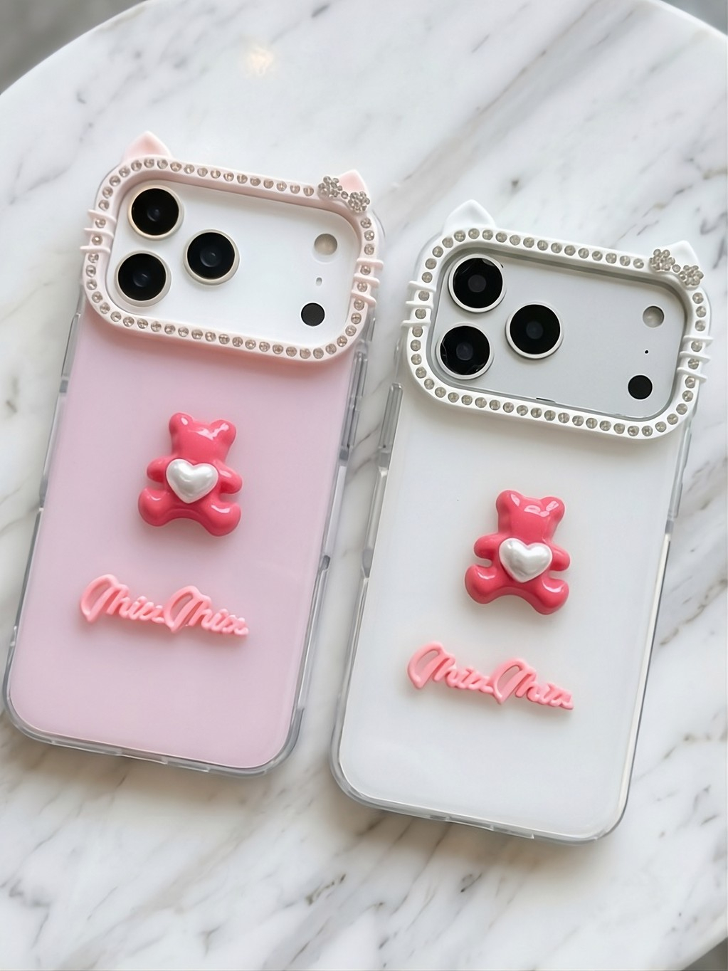 Ốp Lưng iPhone Bear Bow - Cute Phô Mai Que