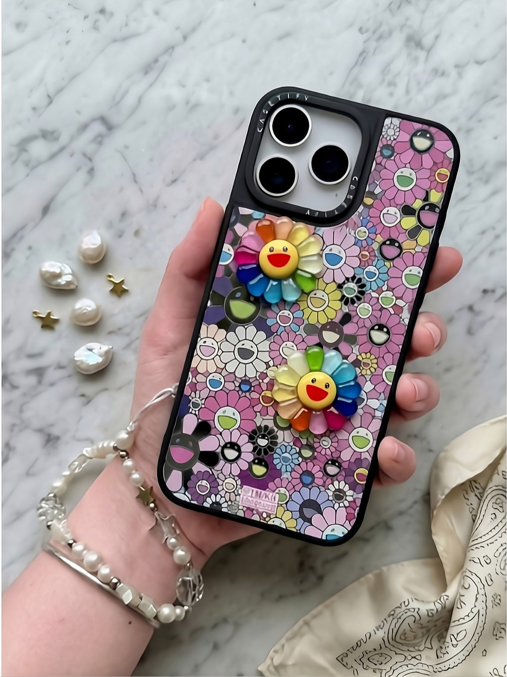 Ốp Lưng Iphone Hoa Cười Rực Rỡ -Rainbow Smile Garden 🌈✨