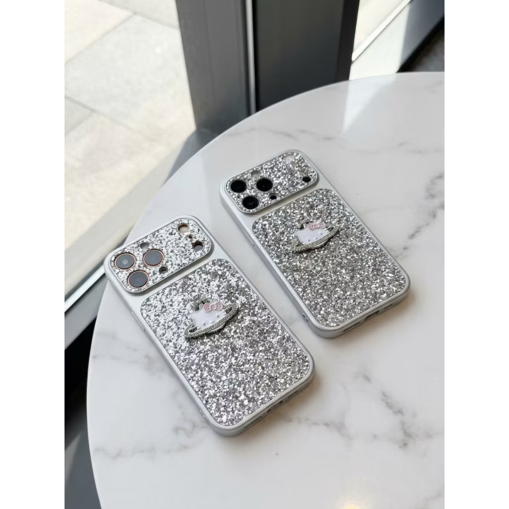 Ốp Lưng iPhone Glitter Kitty - Sang Trọng và Cute
