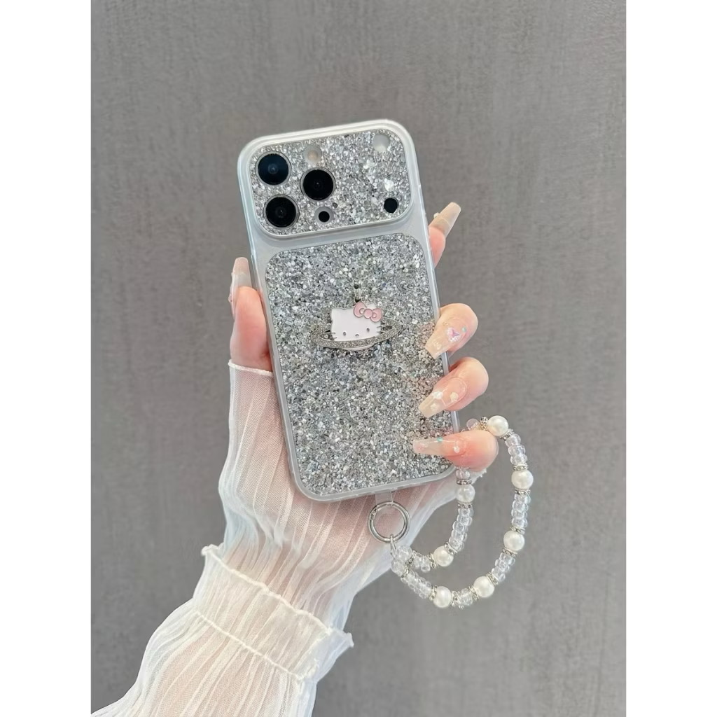 Ốp Lưng iPhone Glitter Kitty - Sang Trọng và Cute