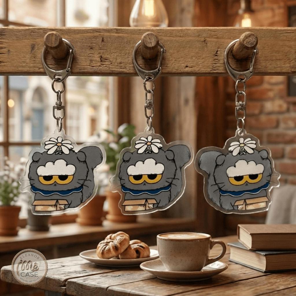Móc Khóa Mèo Ngái Ngủ - Ngộ Nghĩnh Đáng Yêu
