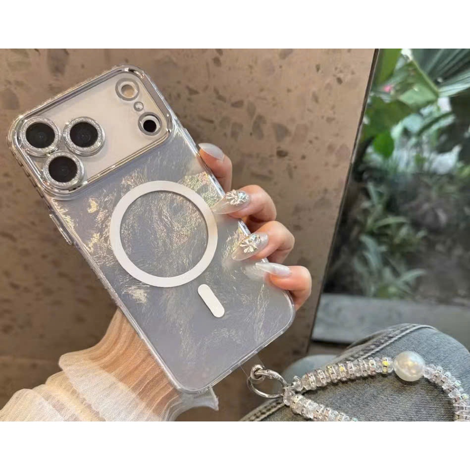 Ốp lưng IPhone Ánh Ngọc Trai Smile Horse, Sạc Từ Tính