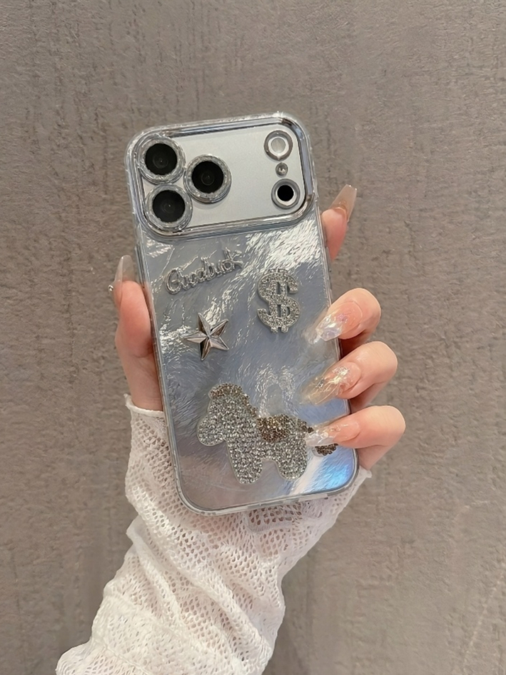 Ốp Lưng iPhone Đính Đá Thủ Công Đô La Fortune & Good Luck Mặt Lưng Đổi Màu Chống Sốc Bảo Vệ Camera