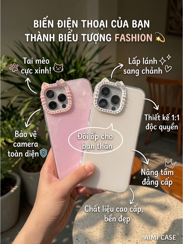 Ốp Lưng Iphone Viền Camera Đính Đá Lấp Lánh