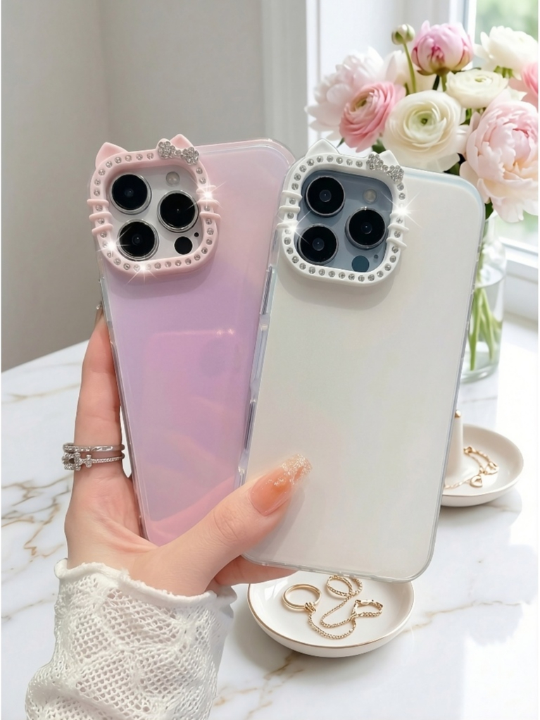 Ốp Lưng Iphone Viền Camera Đính Đá Lấp Lánh