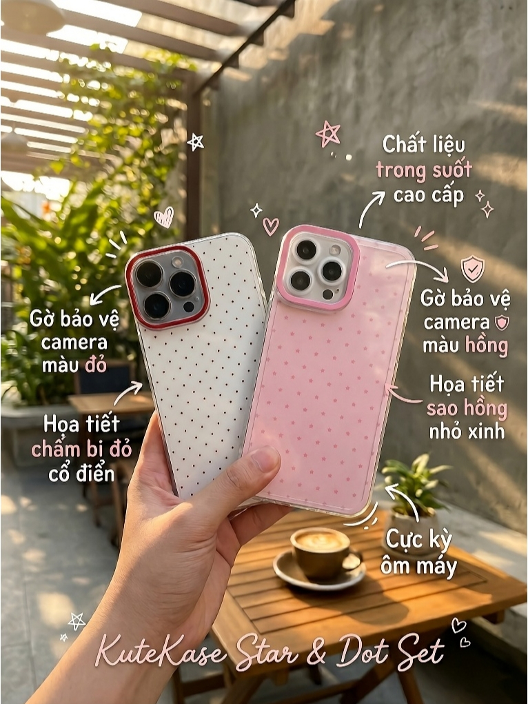 Ốp Lưng Iphone Bảo Vệ Camera Họa Tiết KuteKase