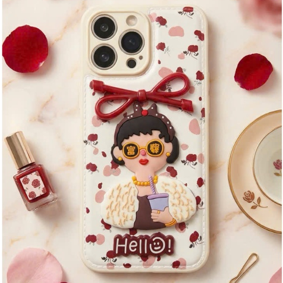 Ốp Lưng Iphone Tiểu Thư Trà Sữa - Siêu Cute, hot trend