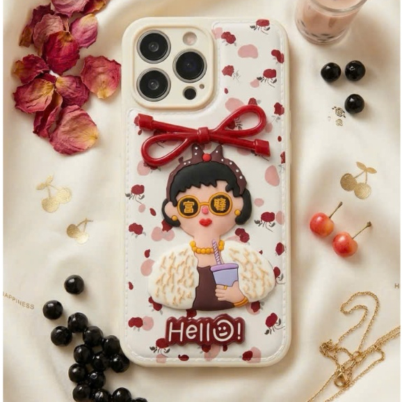 Ốp Lưng Iphone Tiểu Thư Trà Sữa - Siêu Cute, hot trend