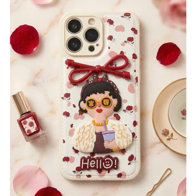 Ốp Lưng Iphone Tiểu Thư Trà Sữa - Siêu Cute, hot trend