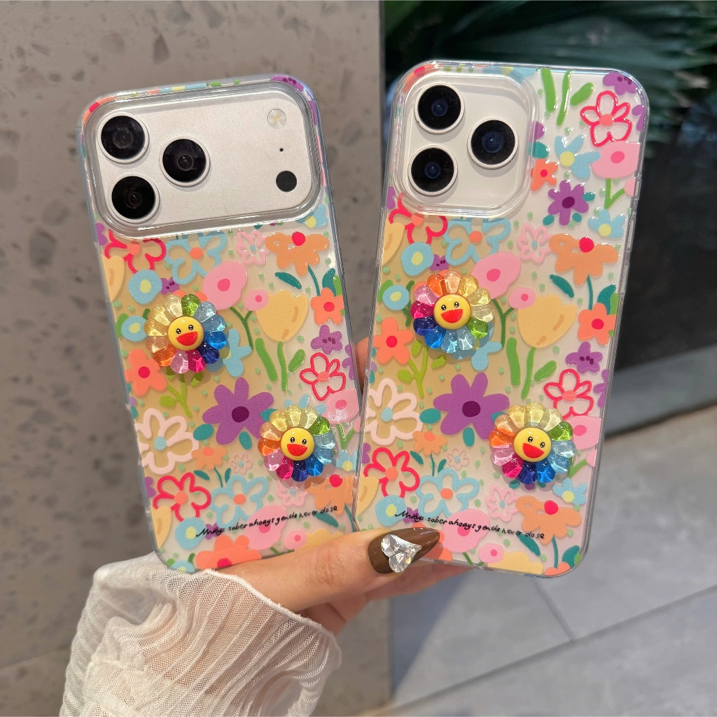 Ốp Lưng Iphone Hoa Cười Cầu Vồng