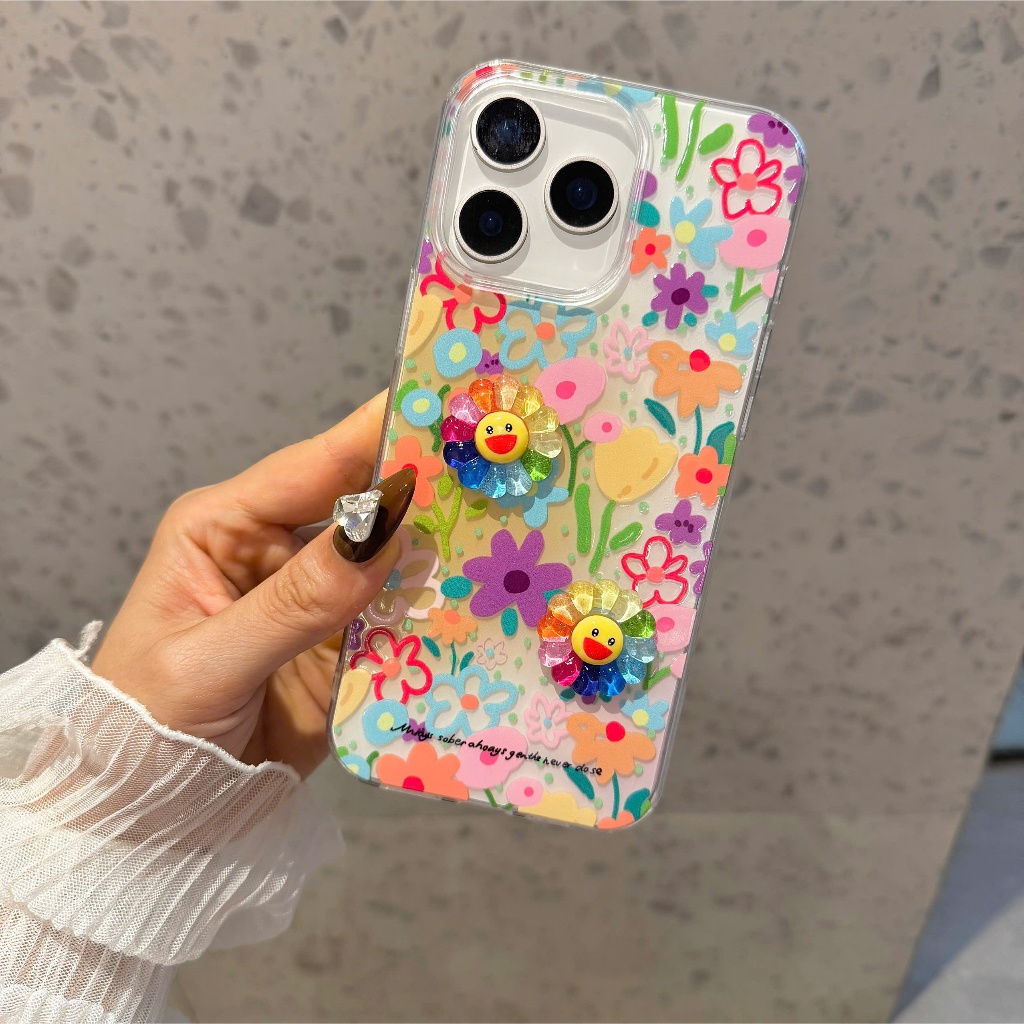 Ốp Lưng Iphone Hoa Cười Cầu Vồng