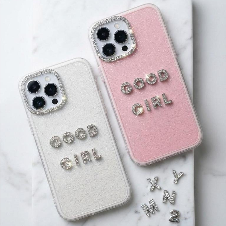 Ốp Lưng Iphone Đính Đá Chữ Lấp Lánh - Quyến Rũ Cho Phái Đẹp -