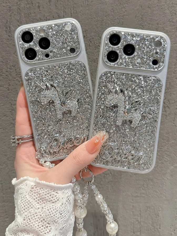 Ốp Lưng iPhone Kim Tuyến Kỳ Lân 3D Sang Chảnh