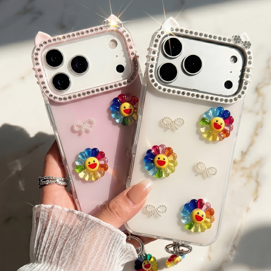 Ốp Lưng iPhone Tai Mèo Hoa Cười Rạng Rỡ