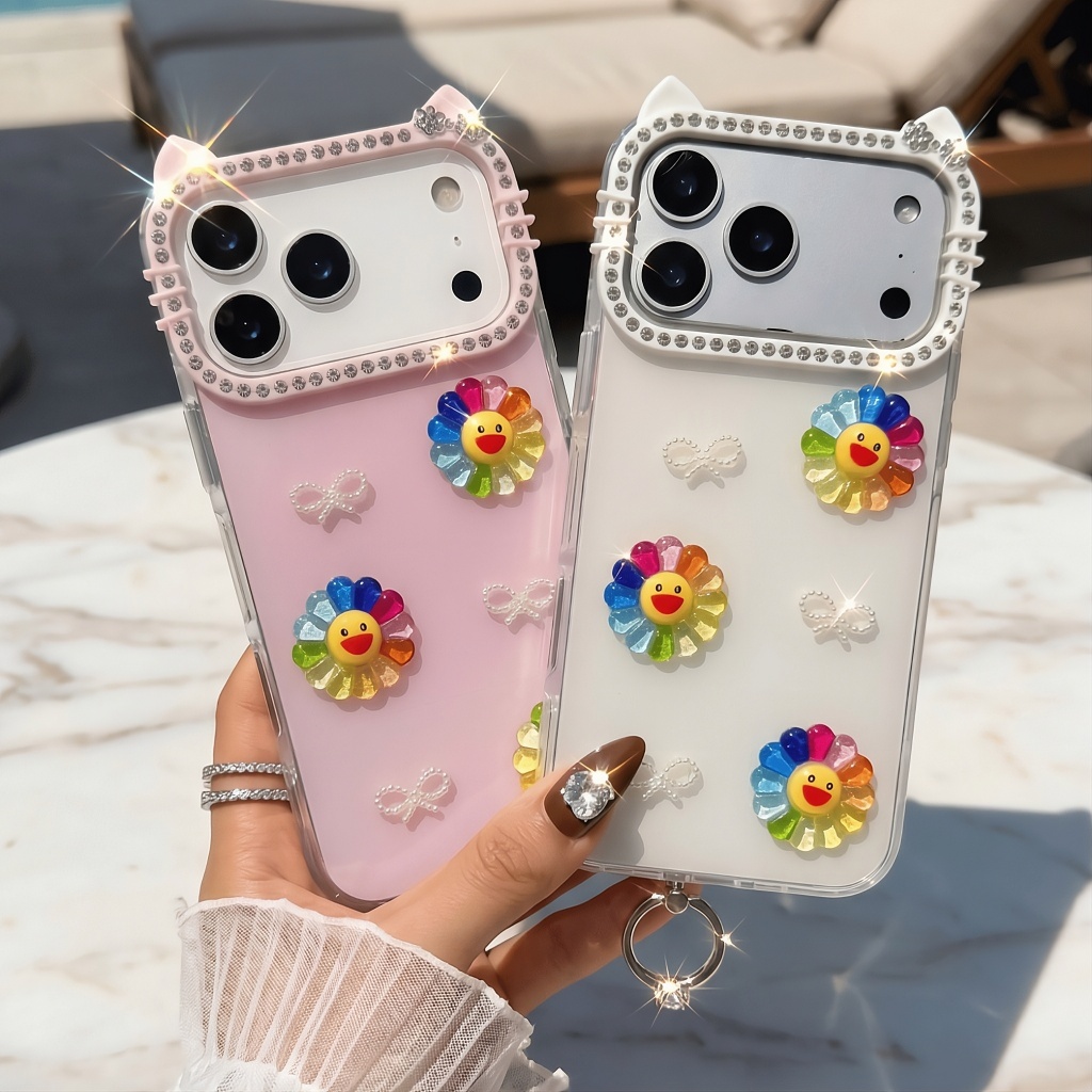 Ốp Lưng iPhone Tai Mèo Hoa Cười Rạng Rỡ