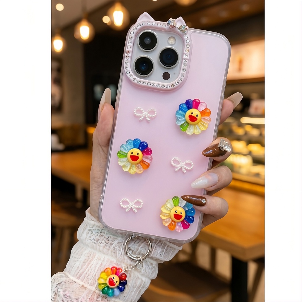 Ốp Lưng iPhone Tai Mèo Hoa Cười Rạng Rỡ