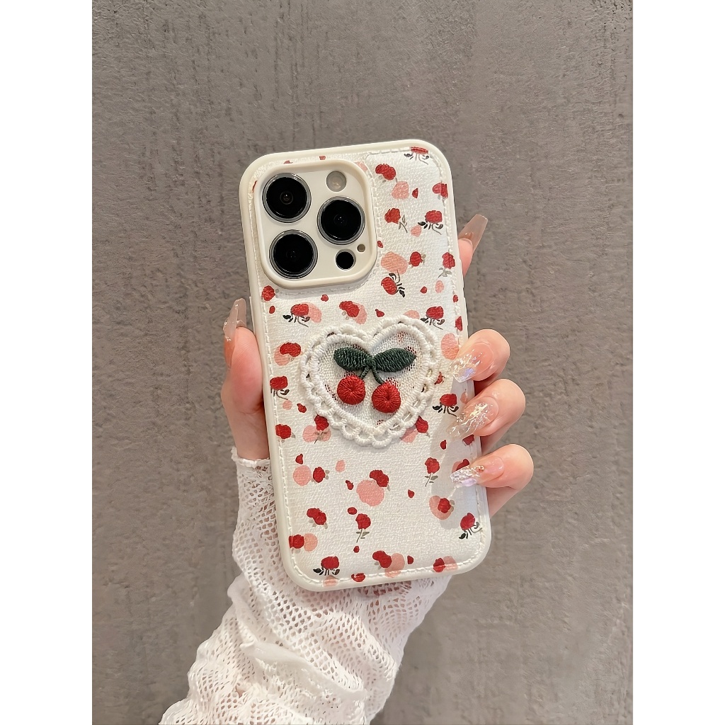 Ốp Lưng Iphone Trái Tim Cherry - Cherry Vintage Heart Xinh Yêu 😍🍒