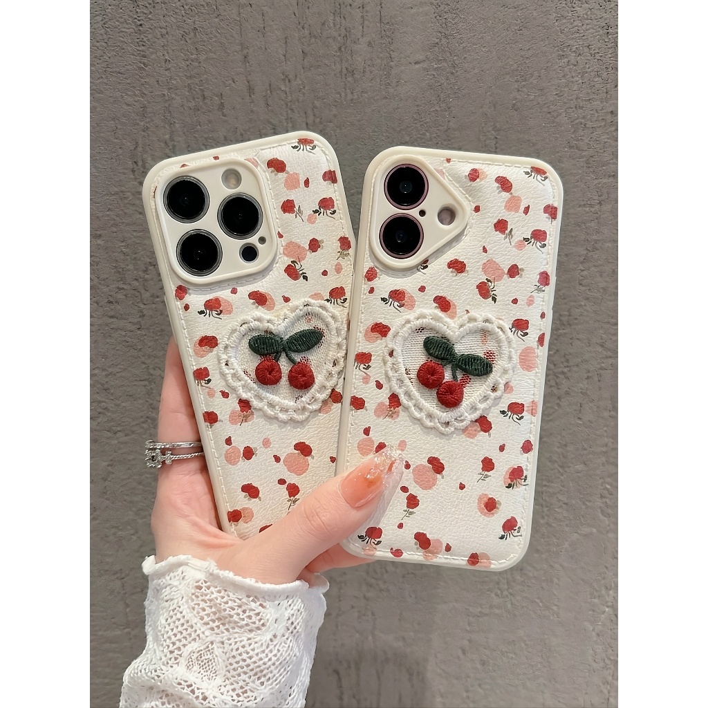 Ốp Lưng Iphone Trái Tim Cherry - Cherry Vintage Heart Xinh Yêu 😍🍒