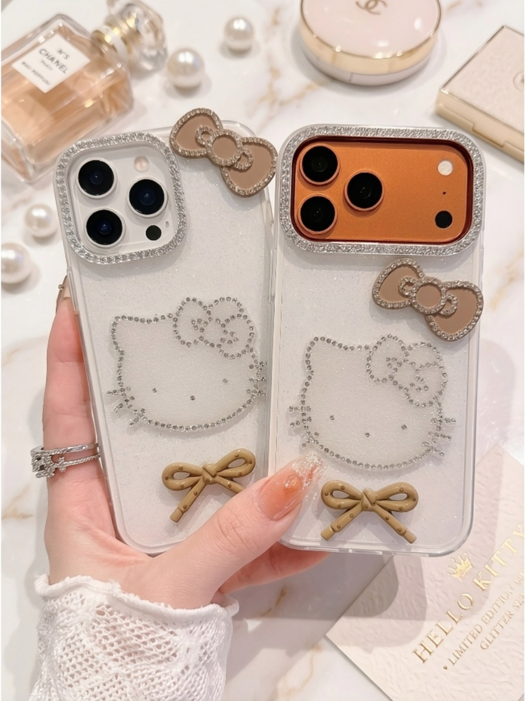 ỐP LƯNG IPHONE HELLO KITTY ĐÍNH ĐÁ PHA LÊ - PHONG CÁCH COQUETTE SANG CHẢNH