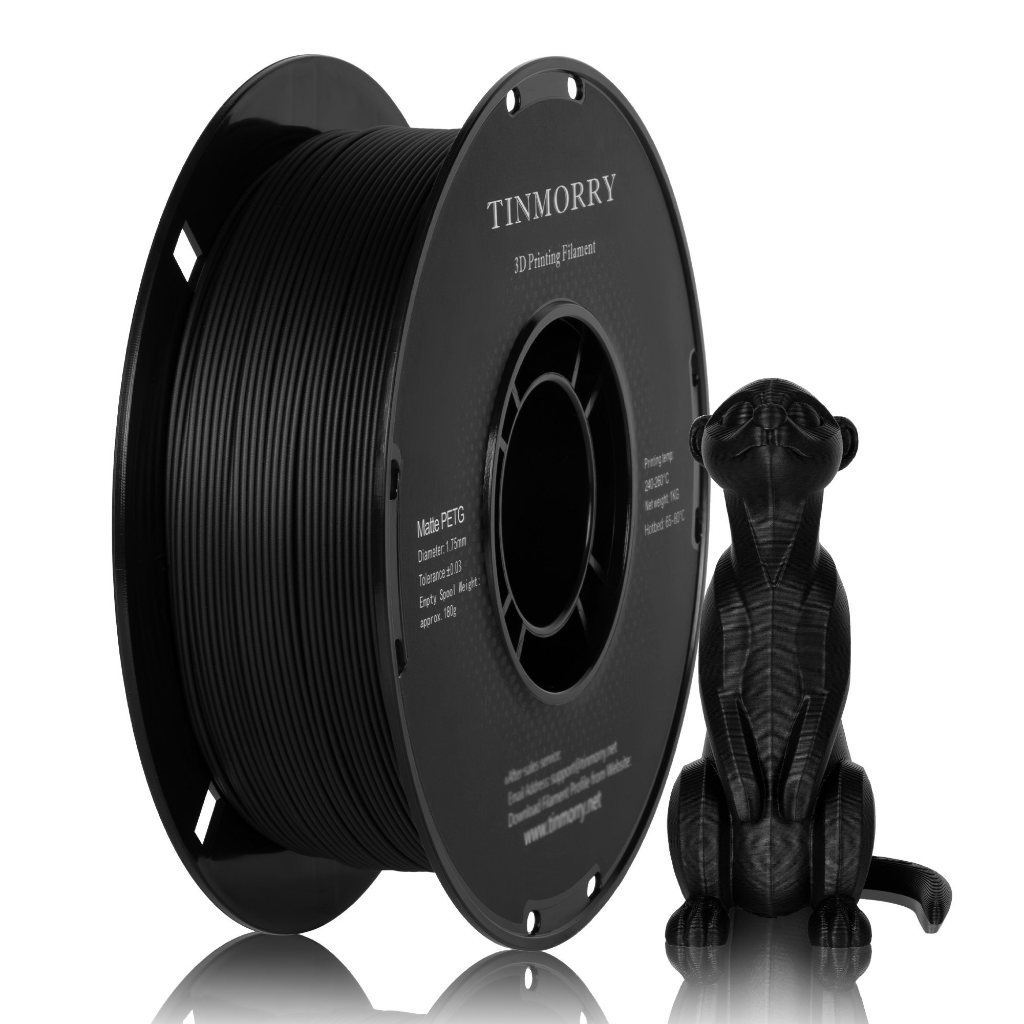 Sợi nhựa in 3D  Tinmorry  PETG  Matte - Black : Filament 1.75mm - Cuộn 1kg