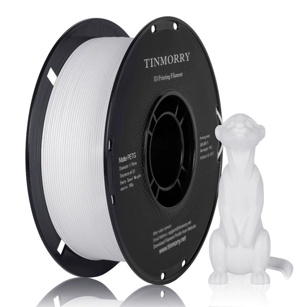 Sợi nhựa in 3D  Tinmorry  PETG  Matte - White : Filament 1.75mm - Cuộn 1kg