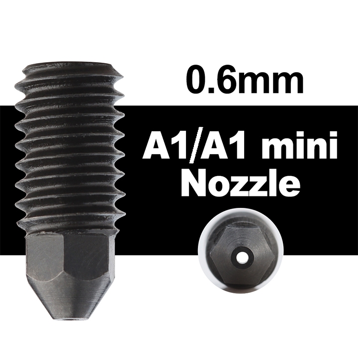 Vòi phun 0.6 bộ phận của máy in 3D A1, chất liệu thép không gỉ, mới 100%