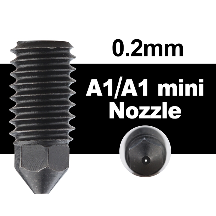 Vòi phun 0.2 bộ phận của máy in 3D A1, chất liệu thép không gỉ, mới 100%