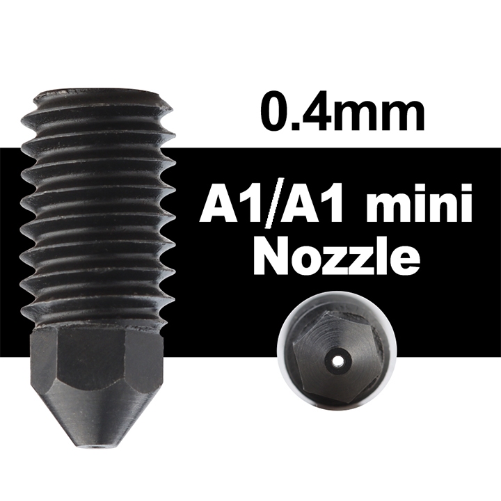 Vòi phun 0.4 bộ phận của máy in 3D A1, chất liệu thép không gỉ, mới 100%