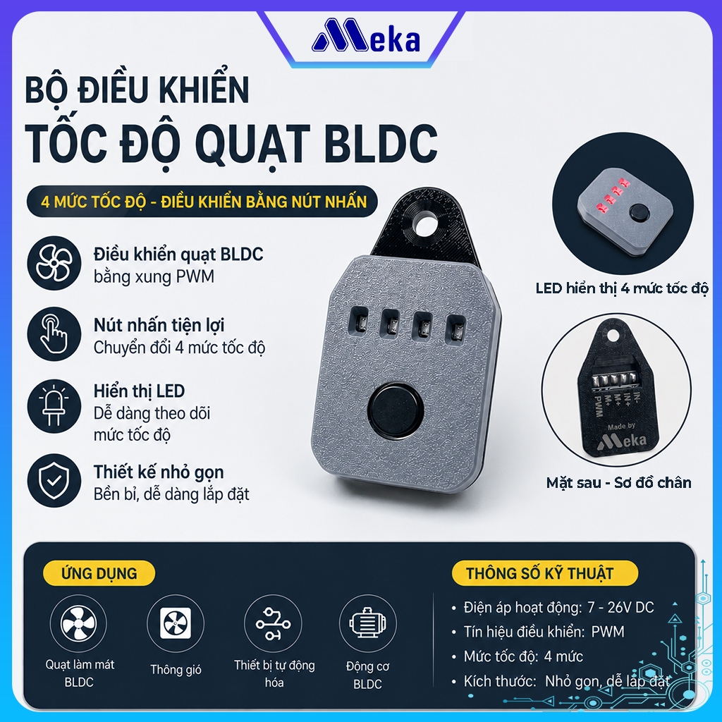 Mạch điều khiển tốc độ động cơ BLDC mini