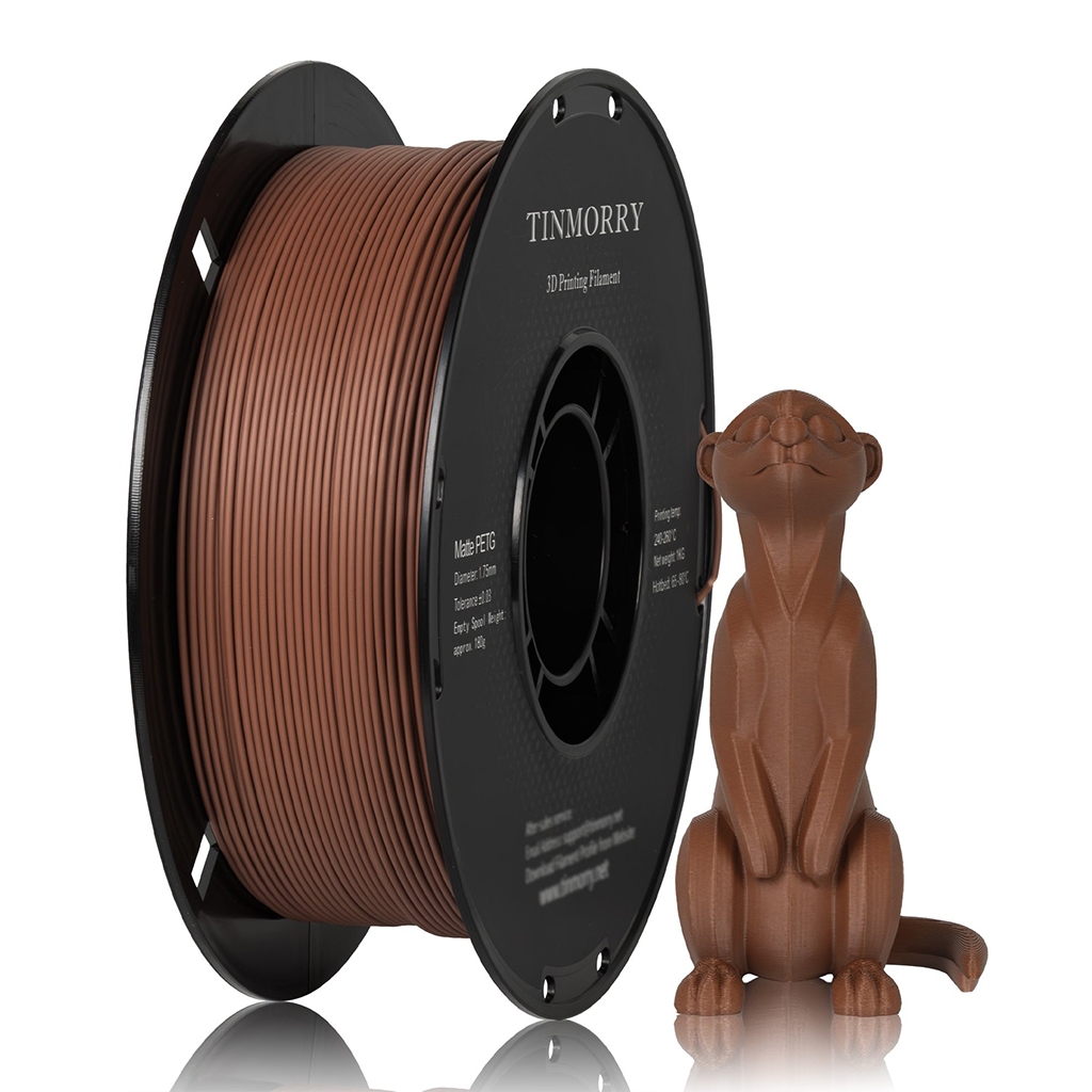 Sợi nhựa in 3D  Tinmorry  PETG  Matte - Brown : Filament 1.75mm - Cuộn 1kg