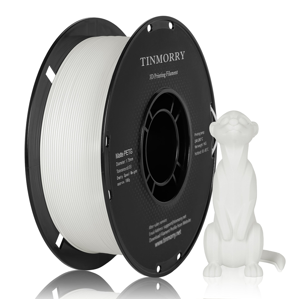 Sợi nhựa in 3D  Tinmorry  PETG  Matte - Ivory White : Filament 1.75mm - Cuộn 1kg