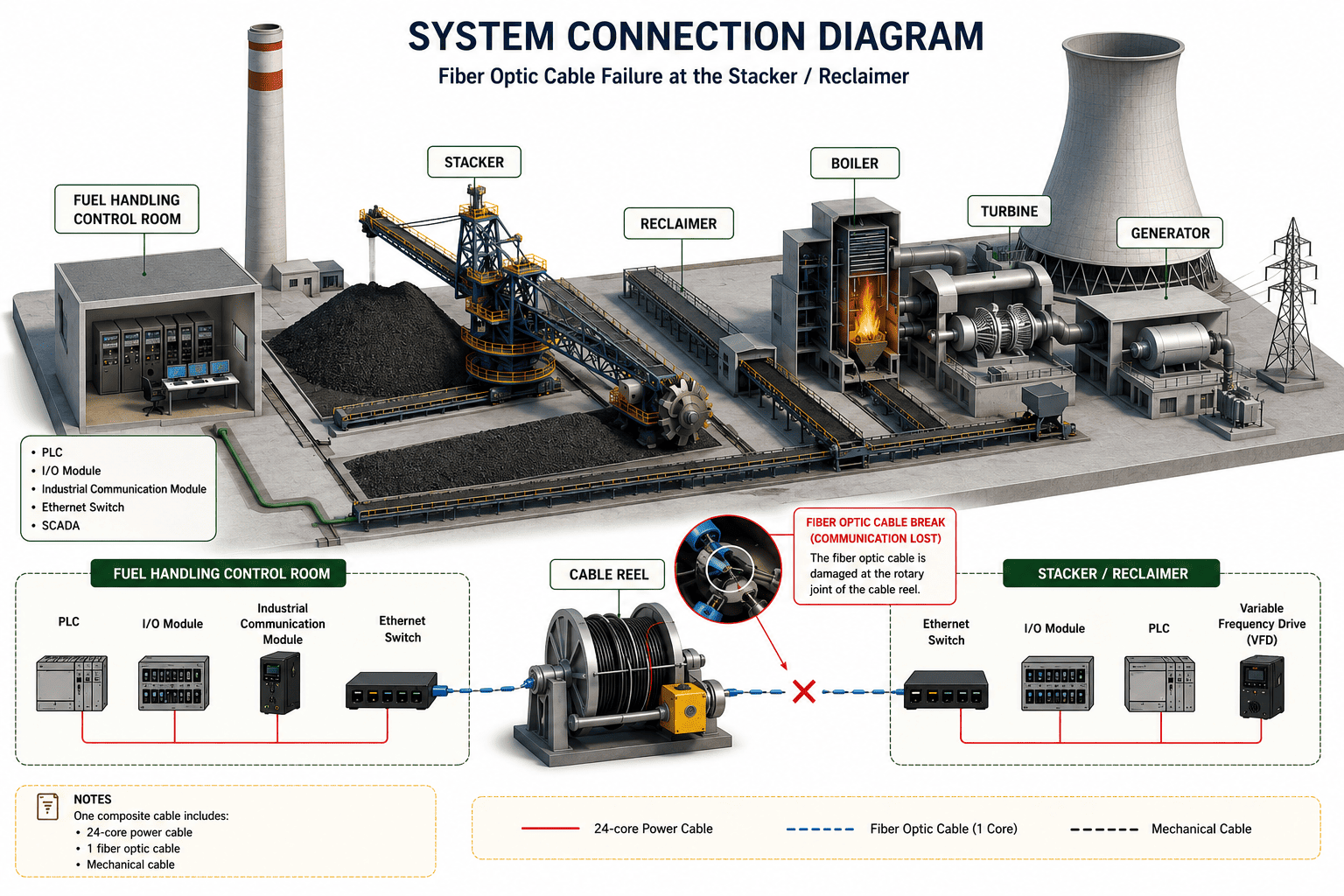 Wireless Connection for Thermal Power Plants