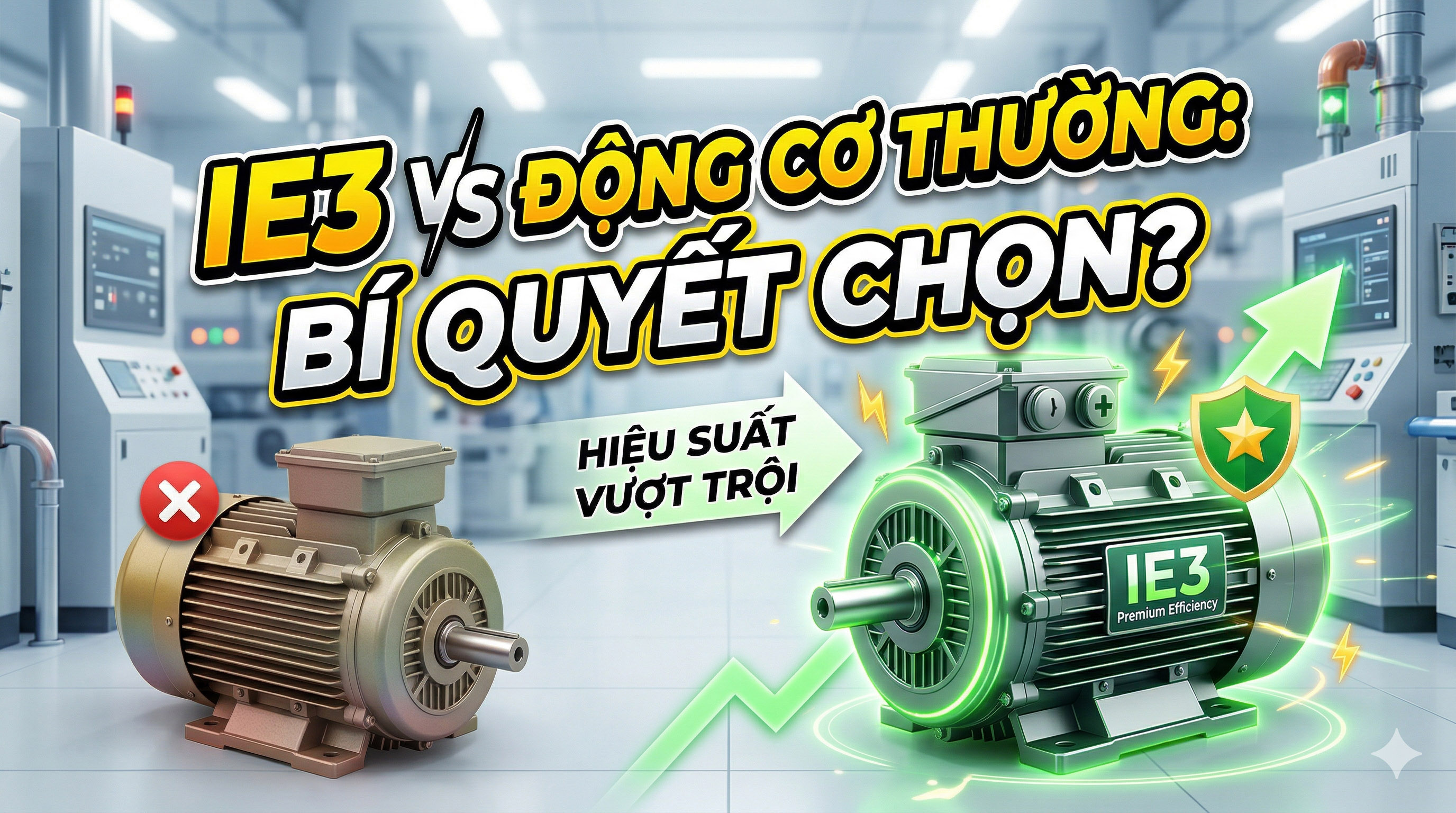 Tại Sao Động Cơ Đạt Tiêu Chuẩn Hiệu Suất IE3 Lại Giá Cao Nhưng Vẫn Được Ưa Chuộn?