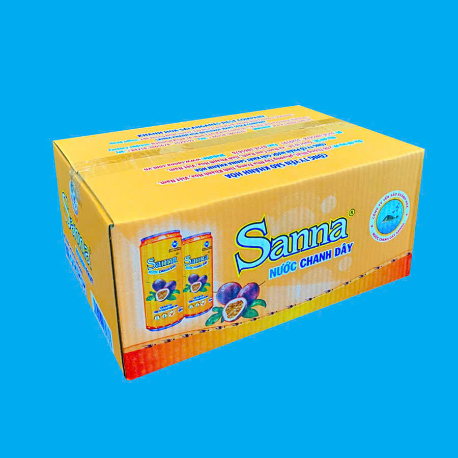 KM Nước Chanh dây Sanna đóng lon 320ml Thùng 24 lon