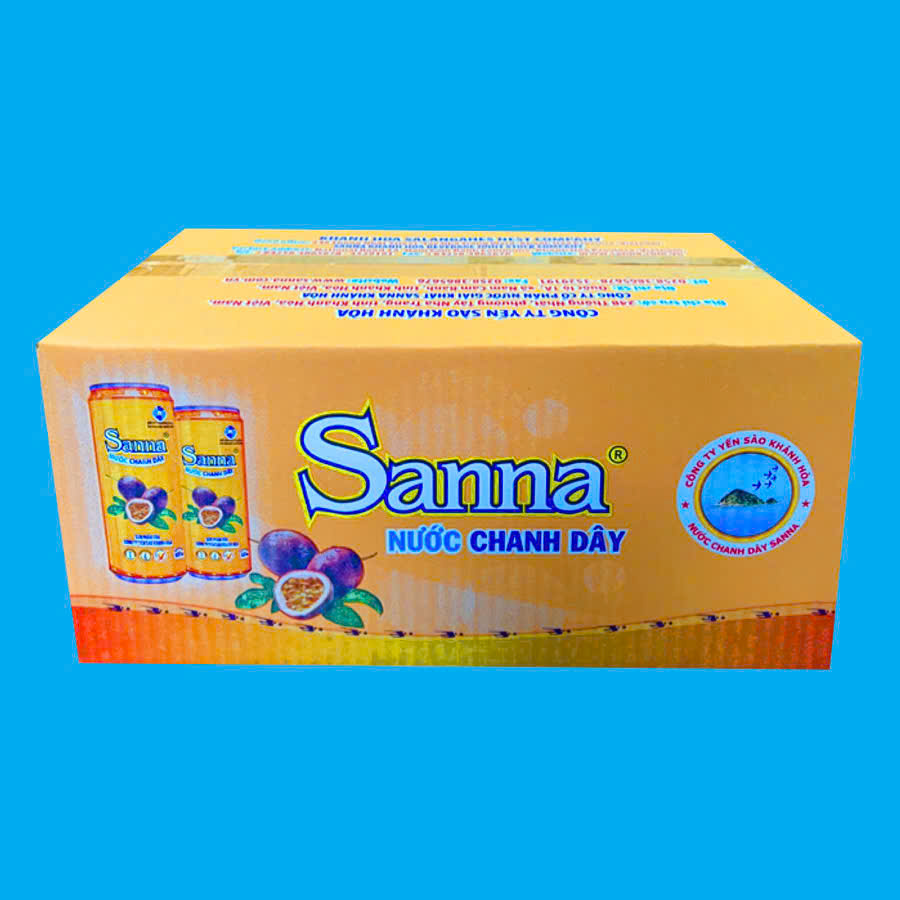 Nước Chanh dây Sanna đóng lon 320ml Thùng 24 lon
