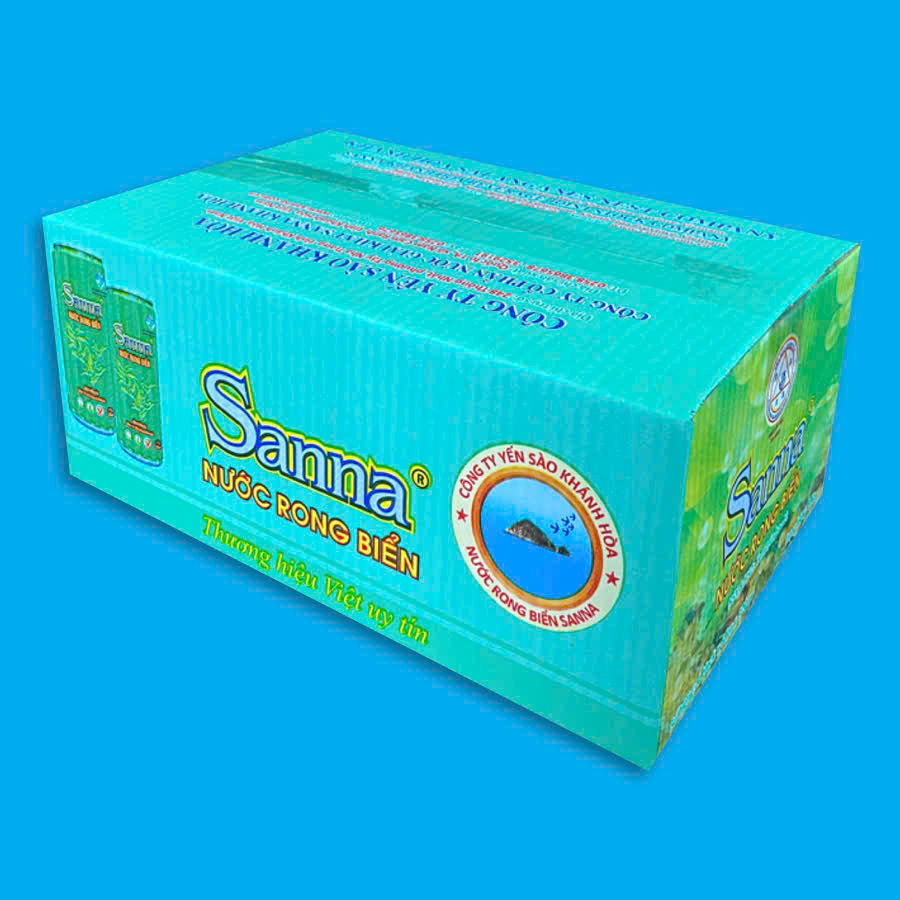 KM Nước Rong biển Sanna đóng lon 320ml Thùng 24 lon