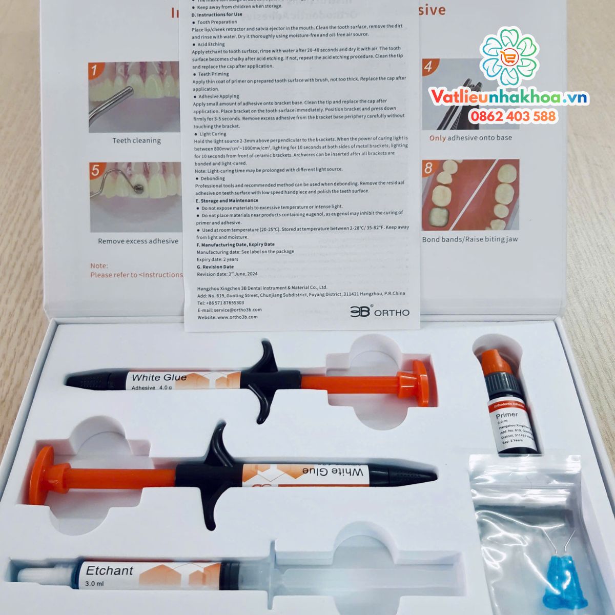 Keo gắn mắc cài White Glue – Quang trùng hợp