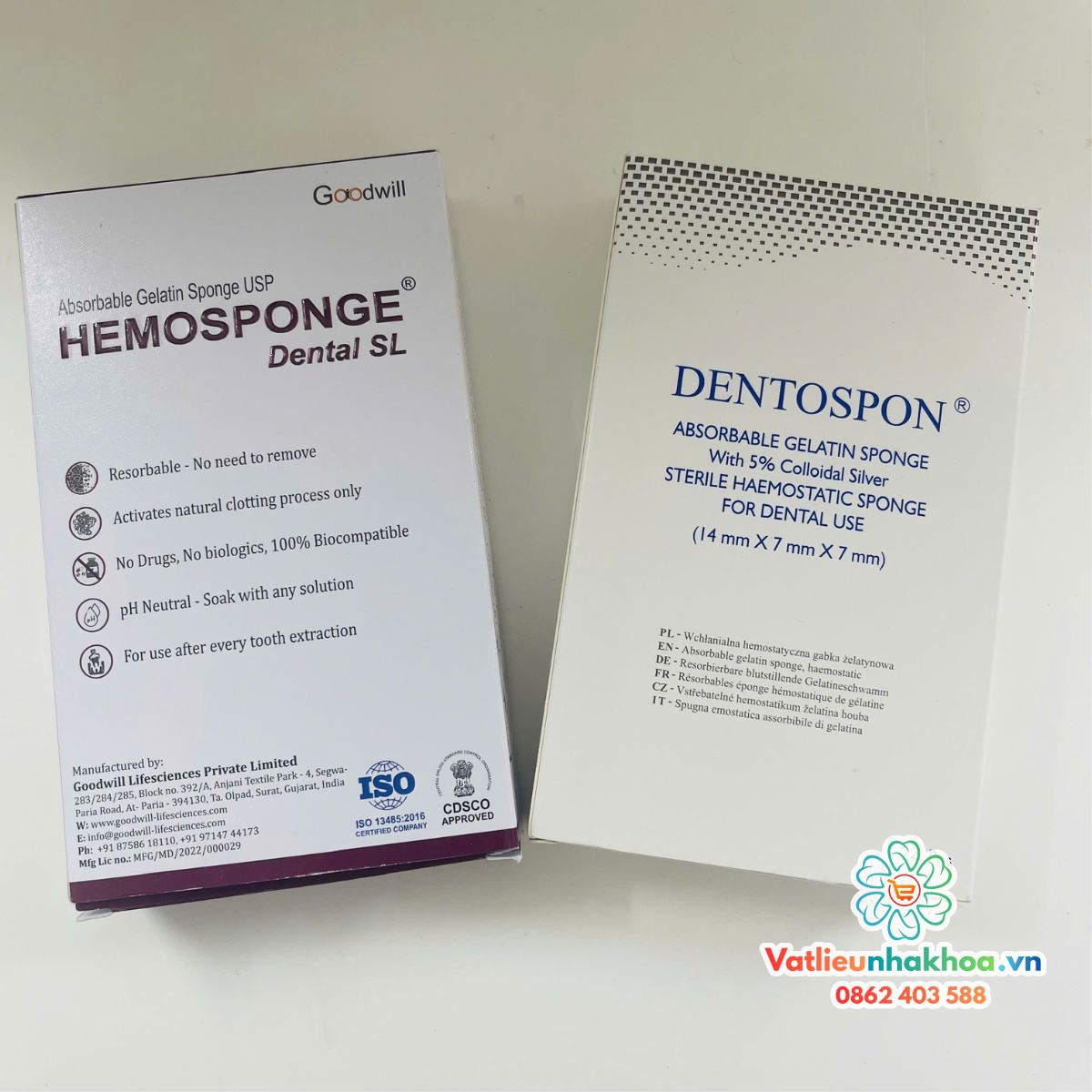 Bông xốp cầm máu Ấn Độ Surgispon Dentospon