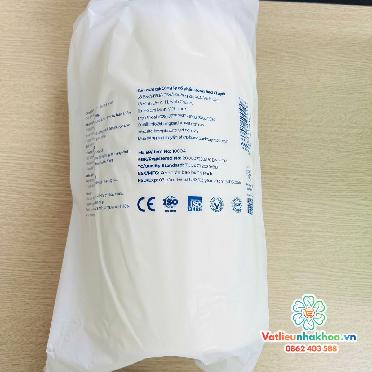 Bông cuộn thấm nước y tế Bạch Tuyết gói 1kg