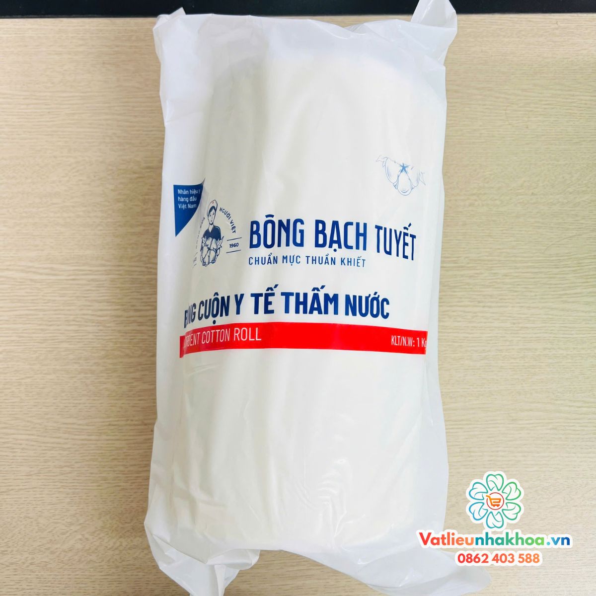 Bông cuộn thấm nước y tế Bạch Tuyết gói 1kg