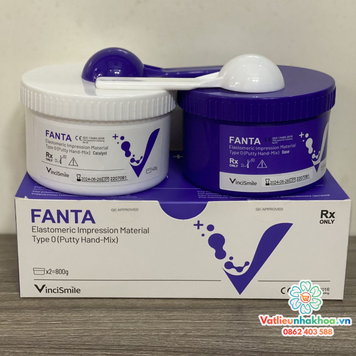 Cao su Silicon đặc Fanta Dùng tay Hộp 2 Hũ x 400g