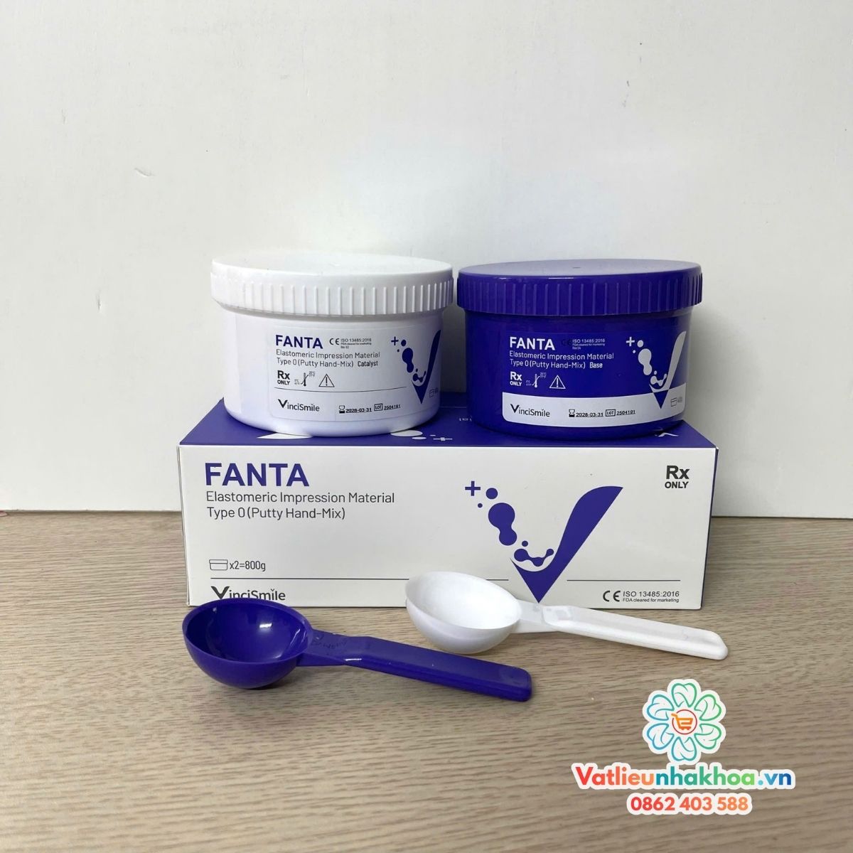 Cao su Silicon đặc Fanta Dùng tay Hộp 2 Hũ x 400g