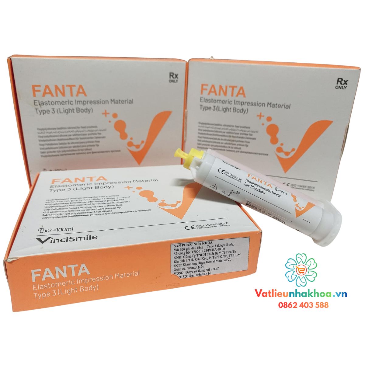 Cao su Silicon lỏng Lấy dấu Fanta – Dạng Bơm Súng