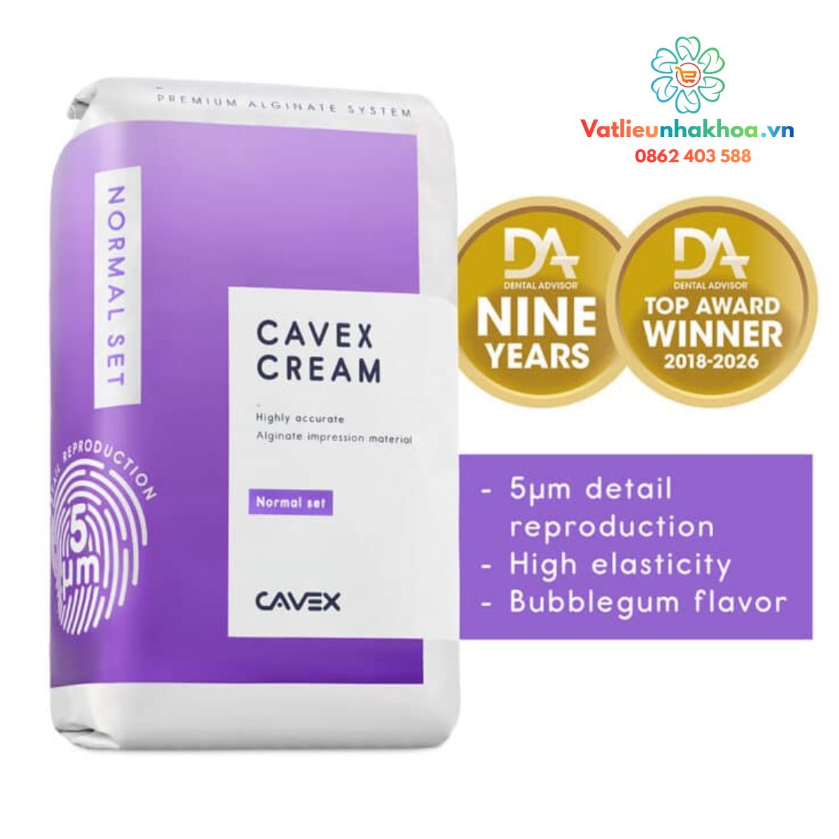 Chất lấy dấu Alginate Cavex Cream