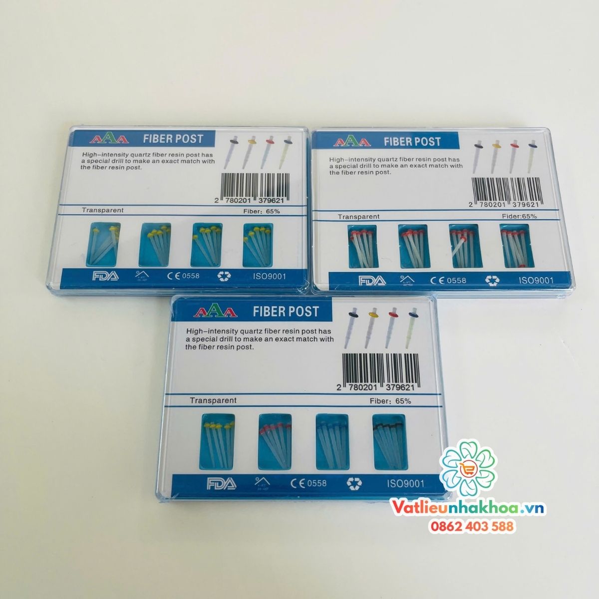 Chốt sợi thủy tinh Fiber Post - Hộp 20 cái