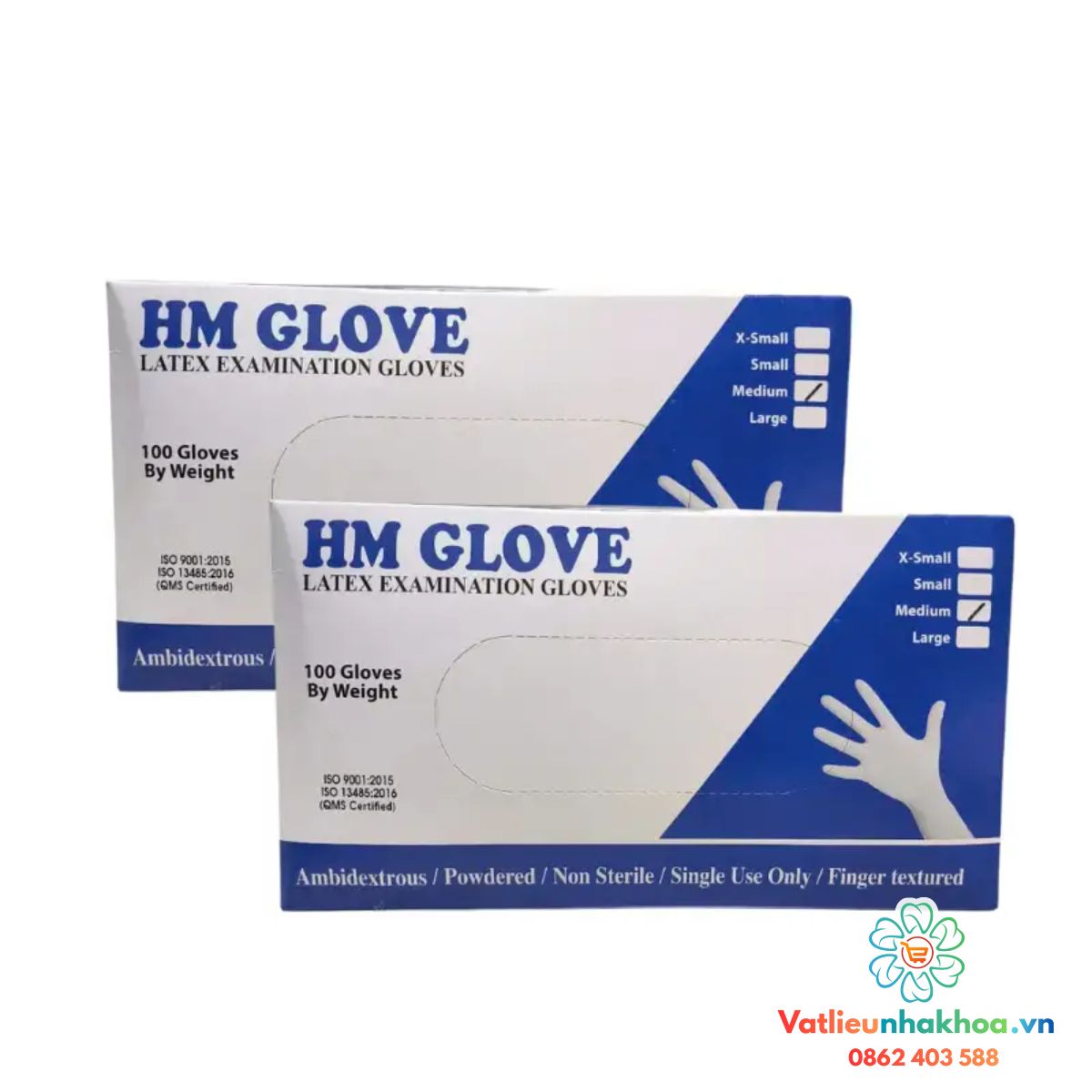 Găng tay y tế HM Glove - Thái Lan có bột/ không bột