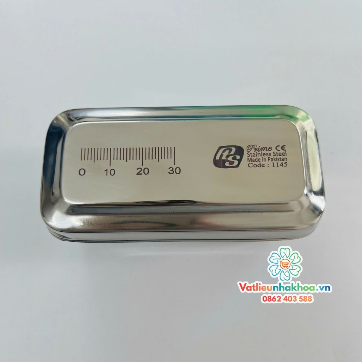 Hộp inox hấp nong dũa - Hộp đựng trâm file hình chữ nhật - Pakistan