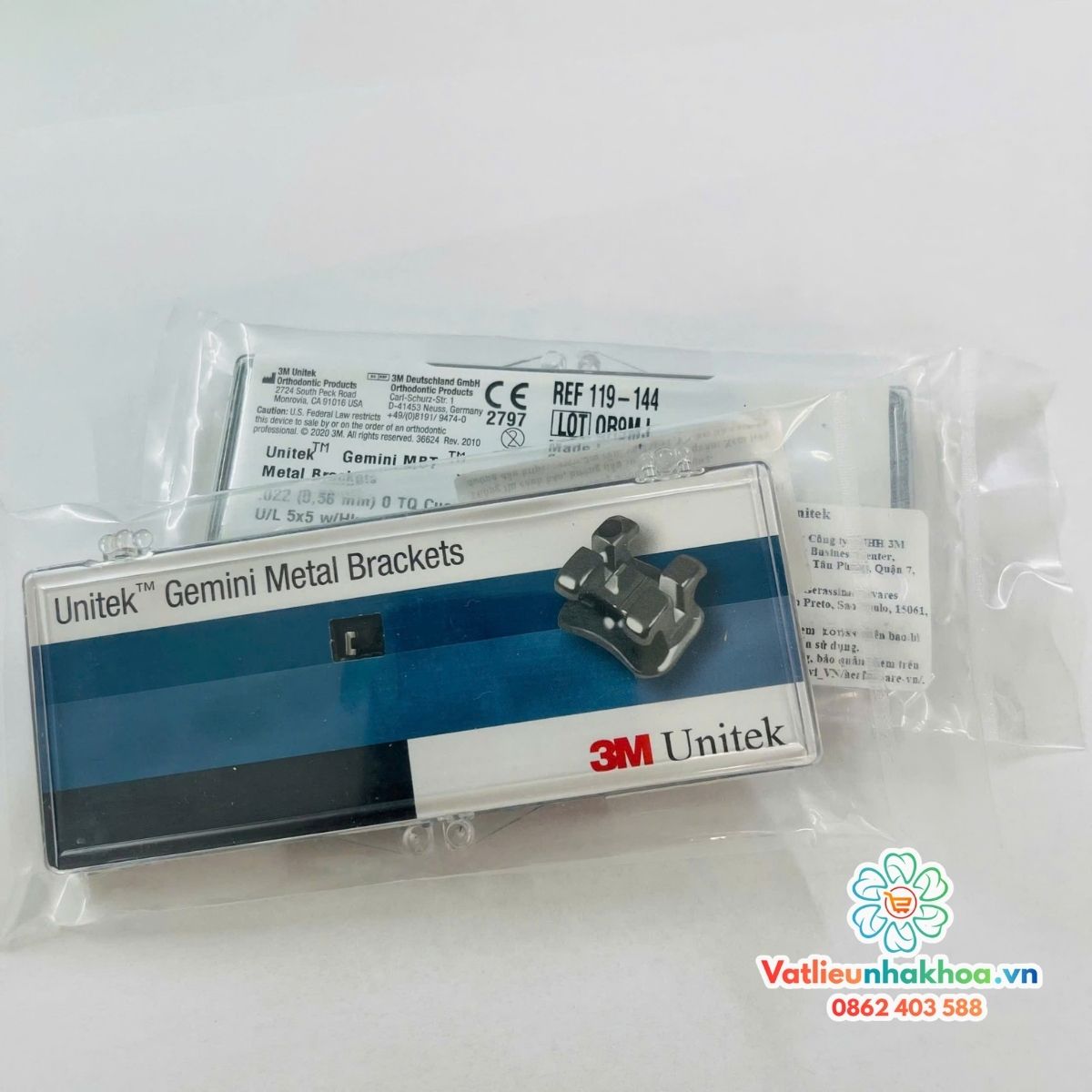 Mắc cài chỉnh nha kim loại 3M™ UNITEK™ GEMINI - MBT 022