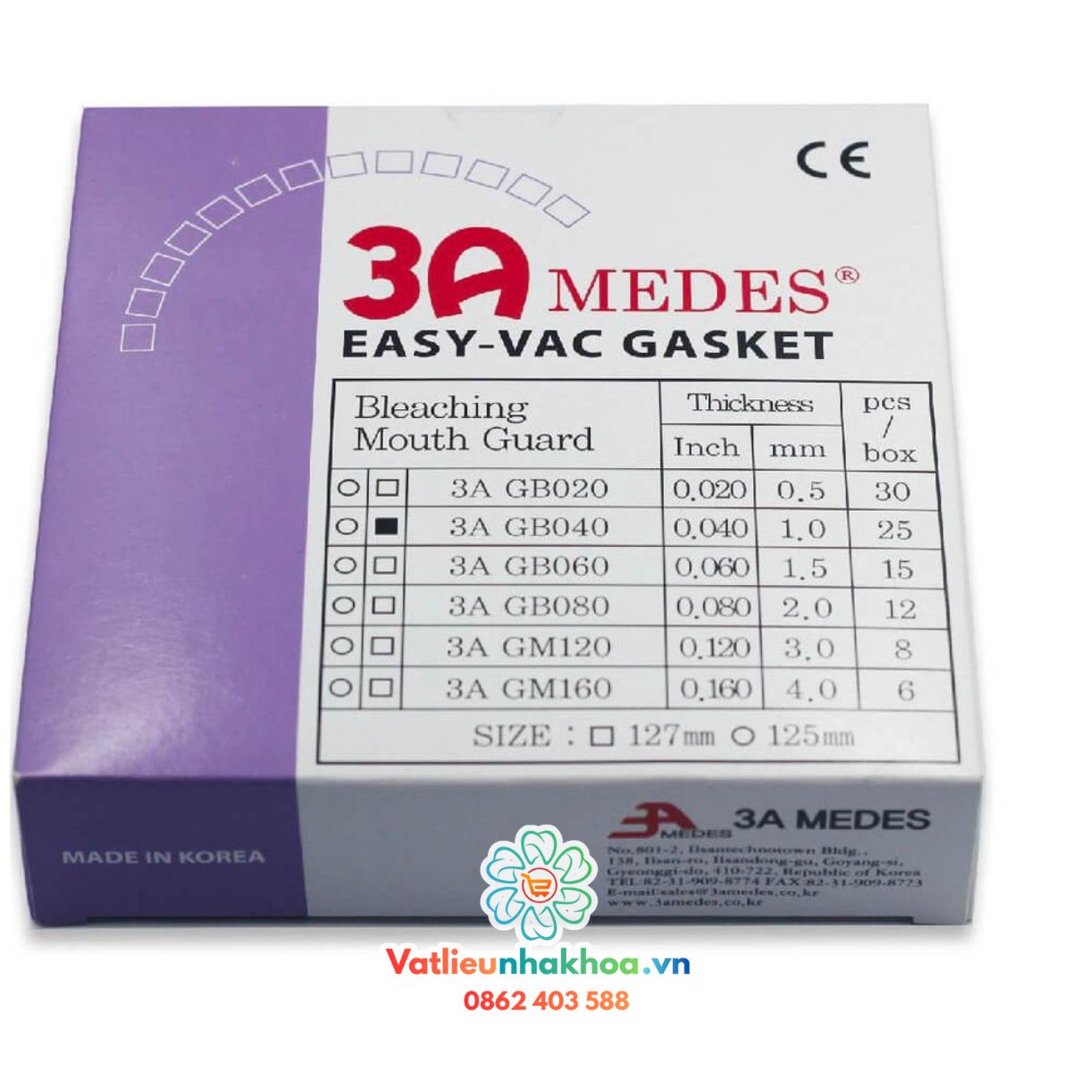 Miếng ép máng tẩy 3A Medes Hàn Quốc